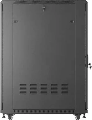 Kabinet rack LANBERG 19" 27U 600x1000mm, në këmbë, dyer të shpuara, i zi