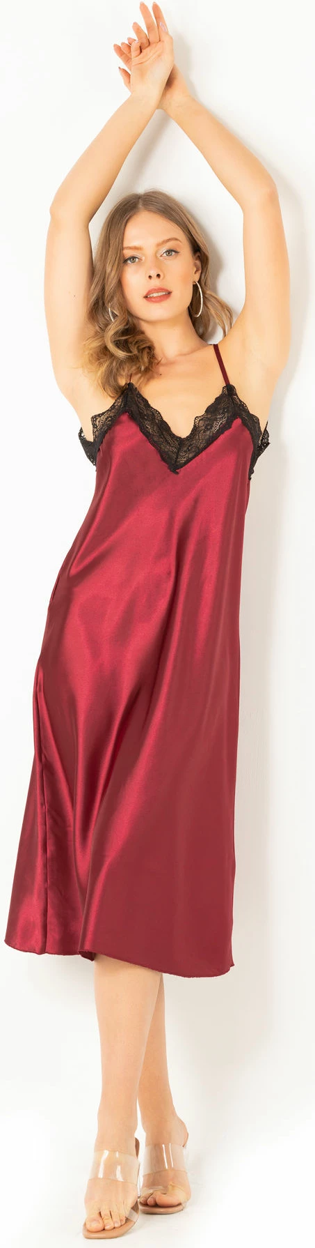 Babydoll Jumeon, ngjyrë e kuqe Claret, 001-018667, madhësi XL/XXL