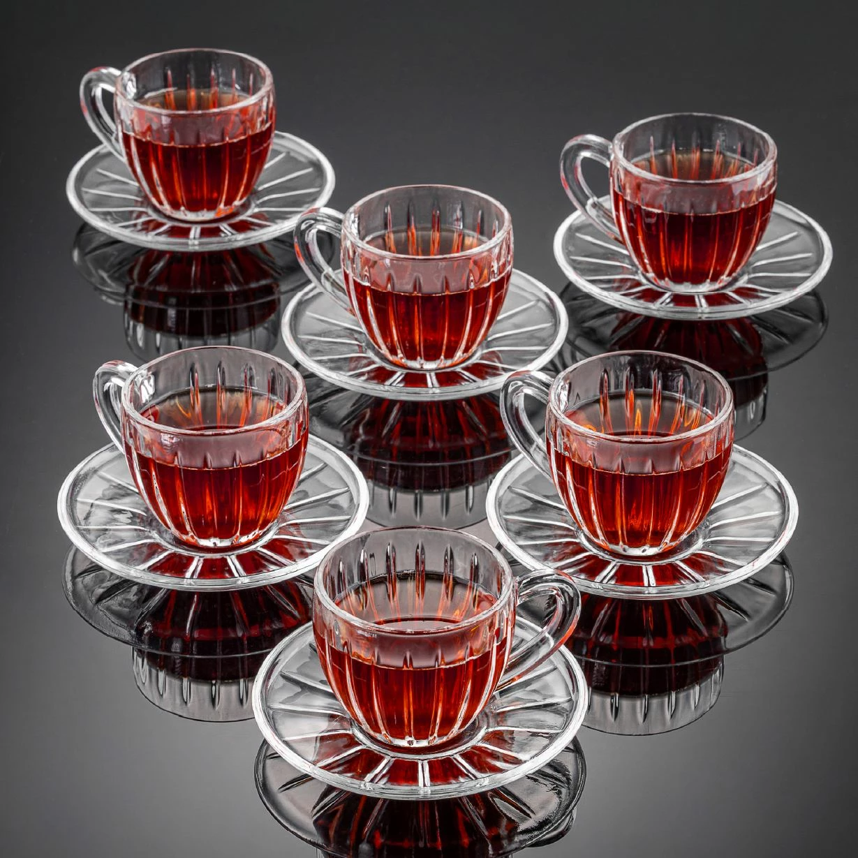 Set gotash prej qelqi (12 copë), Hermia Concept, Ts3023Gcl, transparent