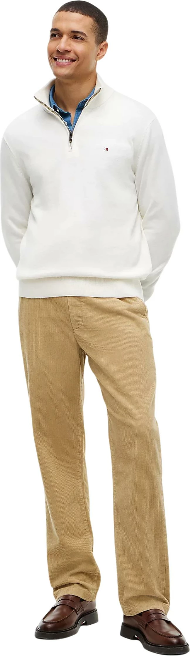 Xhemper për meshkuj Tommy Hilfiger MW0MW28049, ngjyrë krem [Madhësia: XXL]