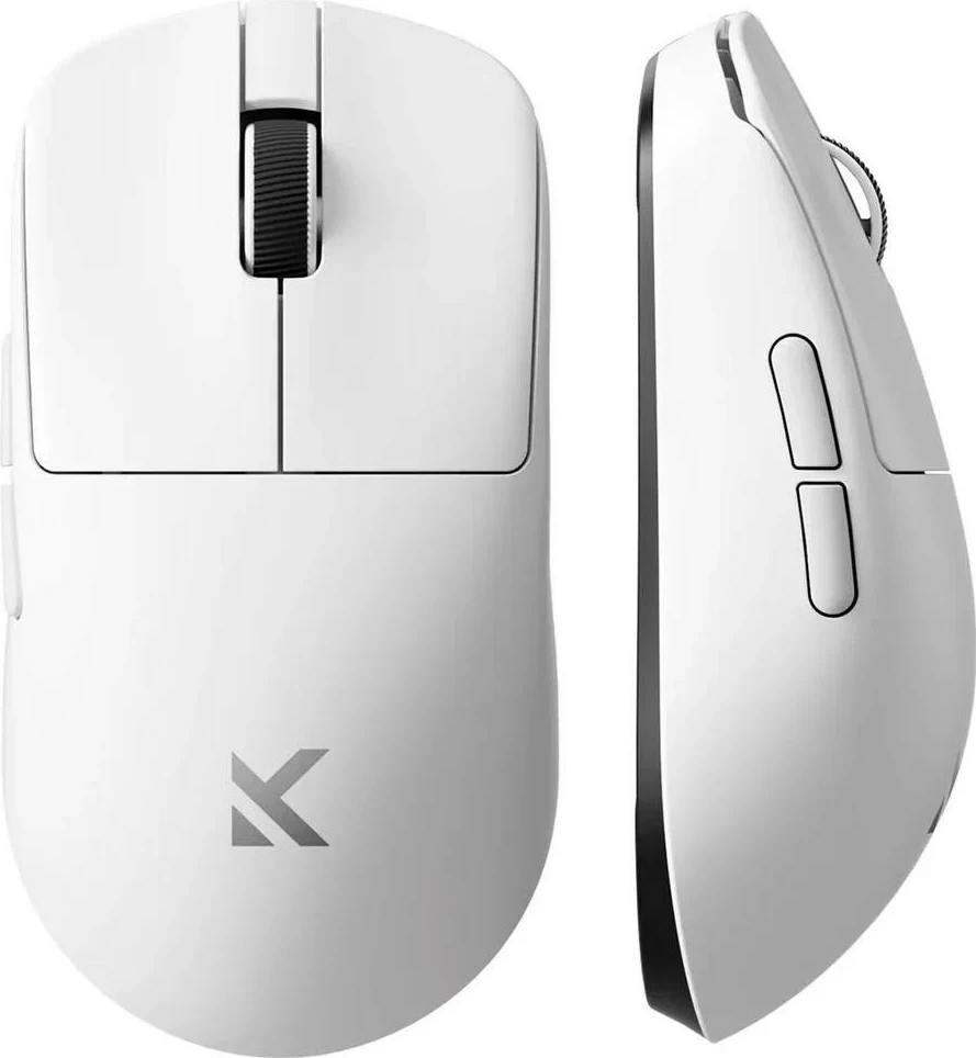 Maus gaming Mchose L7 Ultra+, wireless/USB-C, 42000 DPI, 48 g, e bardhë