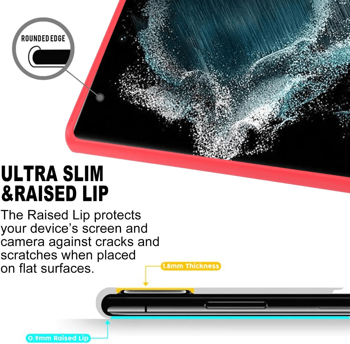 Mbështjellës Goospery 17756 Soft Feeling silikon për Samsung Galaxy S23 Ultra 5G, e kuqe e errët