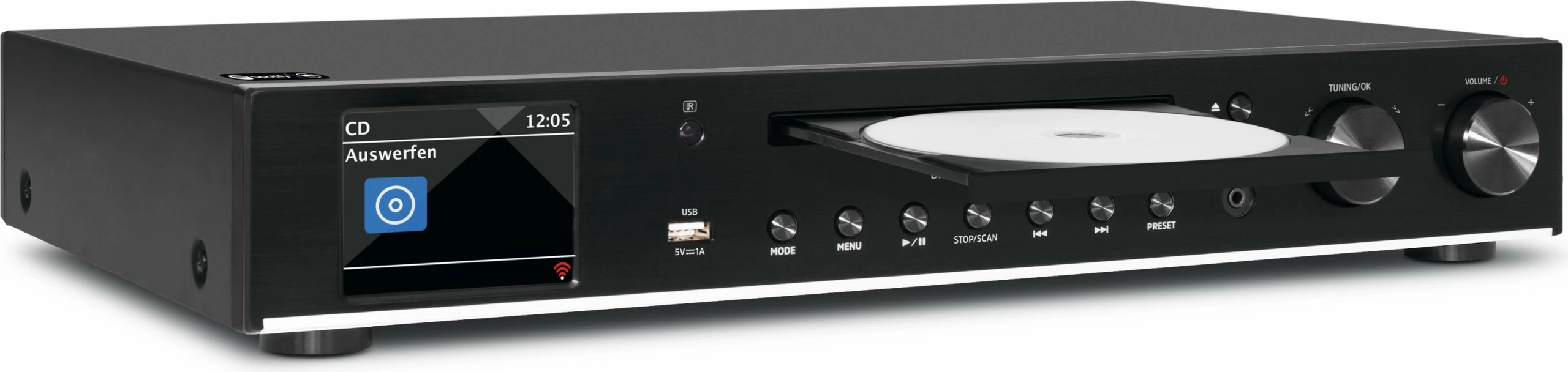 Radio digjitale/CD player TechniSat DigitRadio 143 CD (V3) e zezë