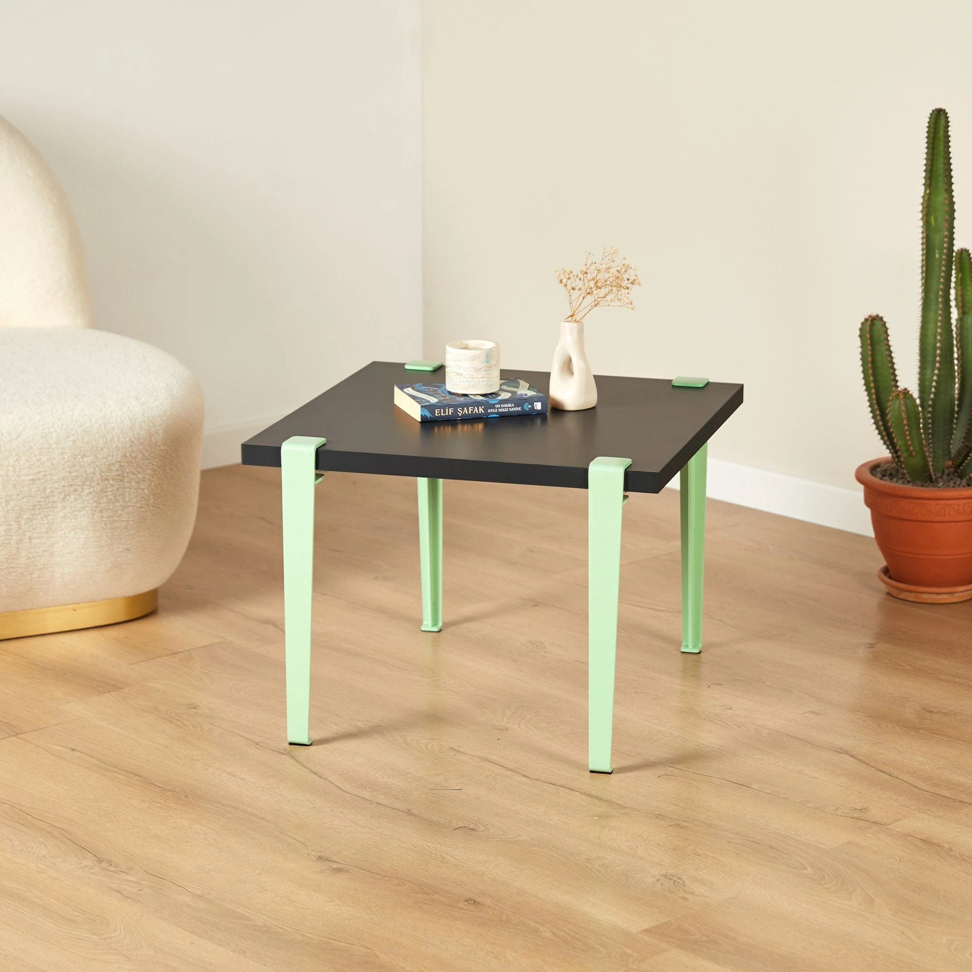 Tavolinë kafeje Skye Decor, anthracite, mint, green