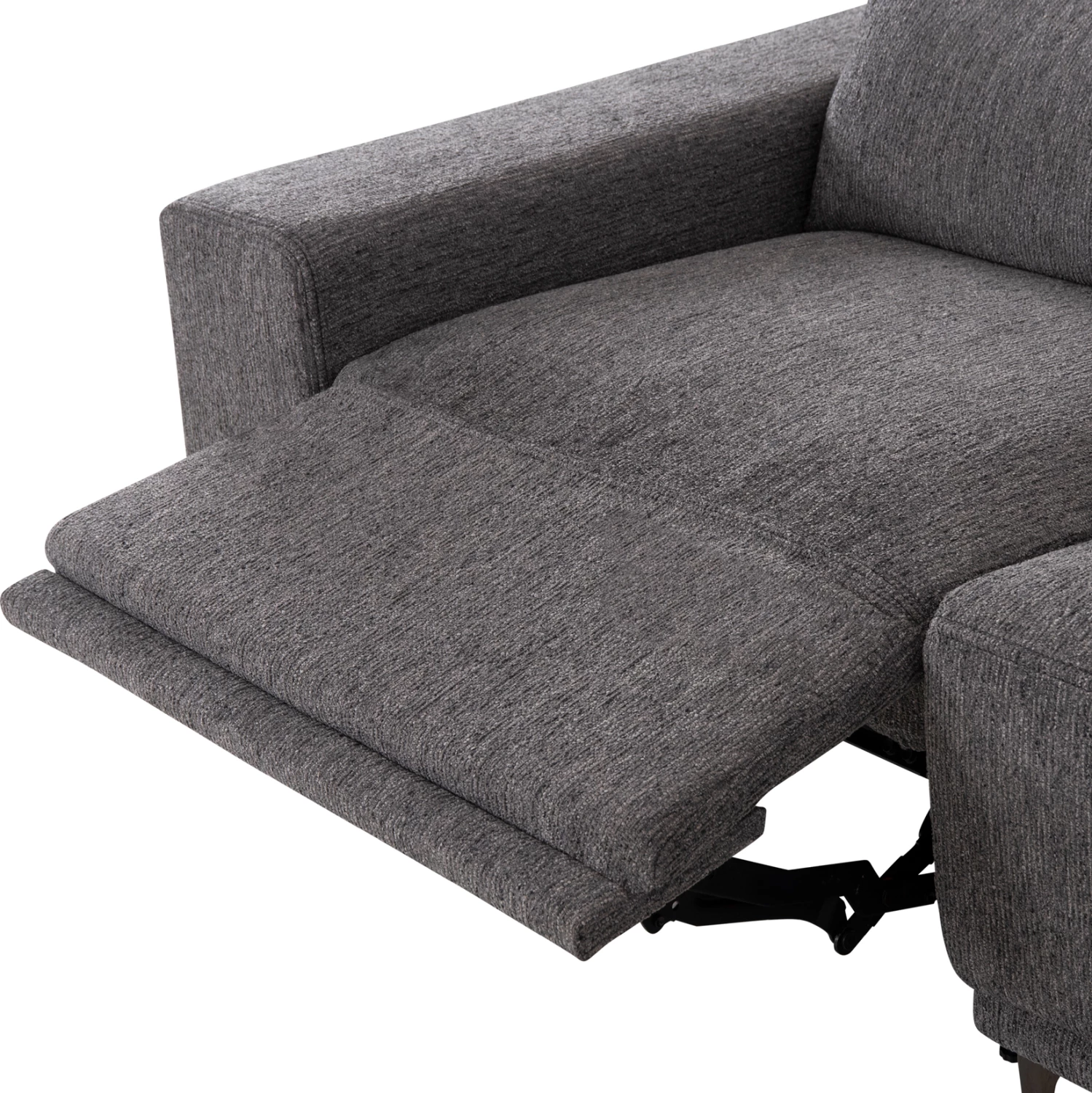Këndore e djathtë 5-vendëshe me recliner Lunaris CD3316.01R, material gri, 307x267x94H