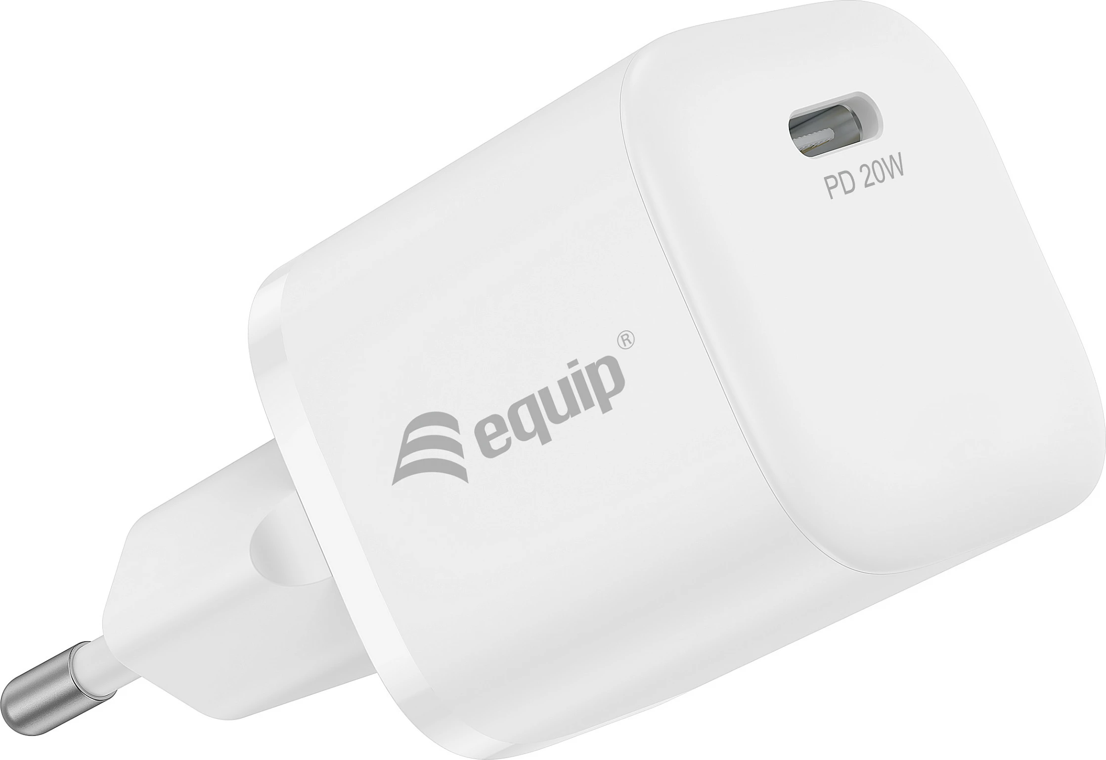 Karikues muri EQUIP USB-C PD3.0, 20W, 1 port, paketim 25 copë, i bardhë