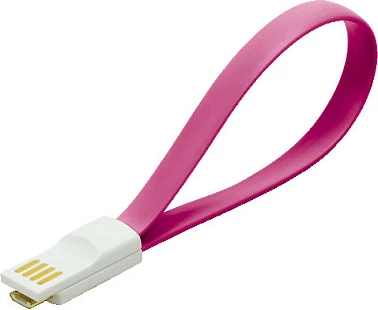 Kabl USB LogiLink USB 2.0 në micro USB magnetik, rozë