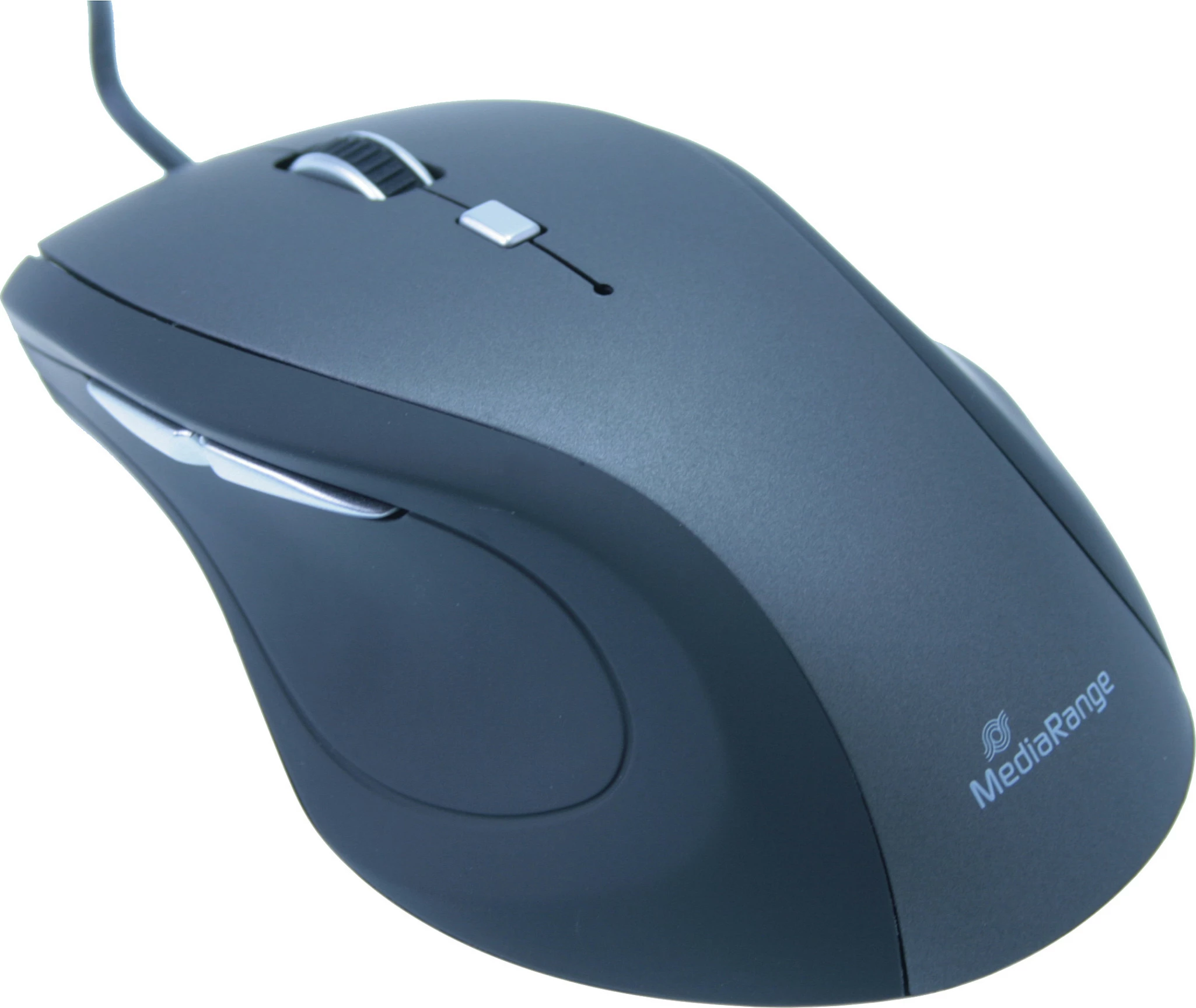 Maus MediaRange MROS202, USB, optik, 2400 DPI, 5 butona, zi/gri