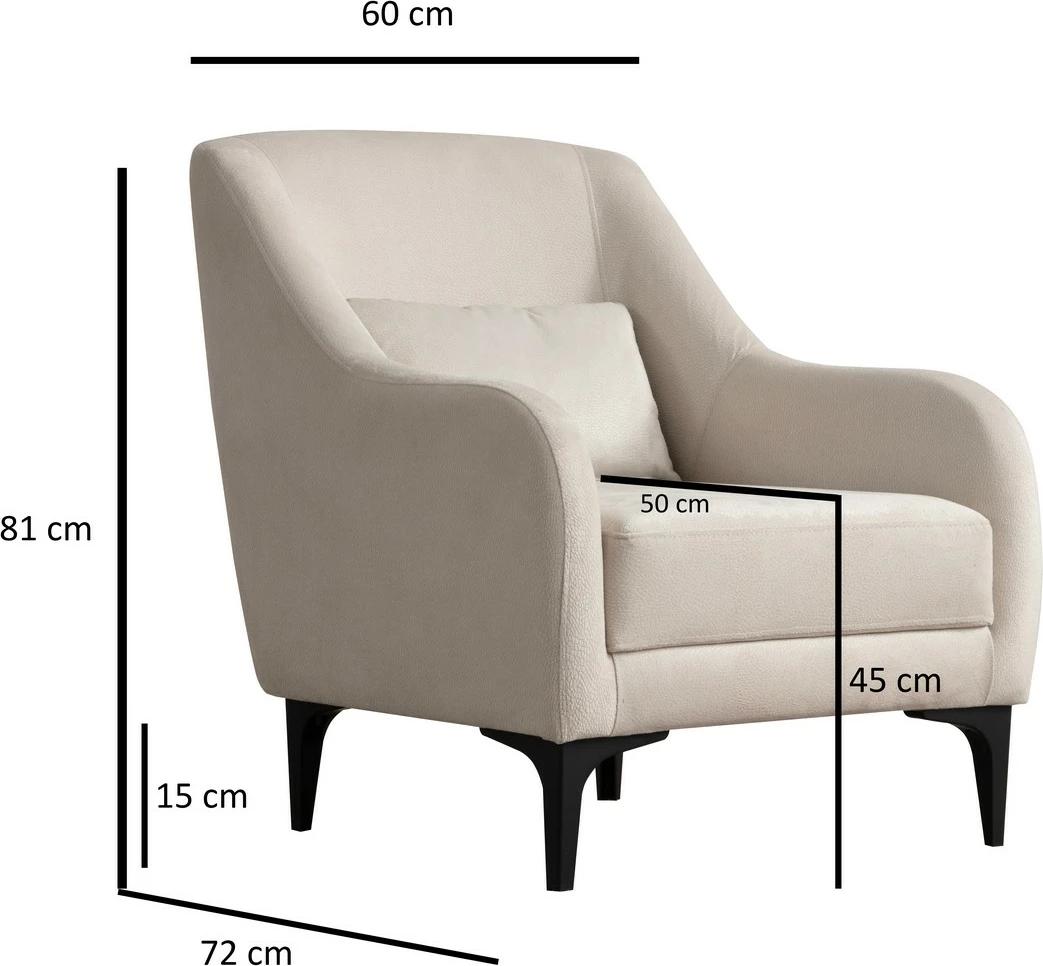 Karrige wing Atelier del Sofa, Astana, ecru