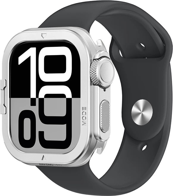 Mbështjellës metalik për smartwatch, AmazingThing Titan Pro, për Apple Watch 11 46mm, aliazh alumini, përfundim mat, silver