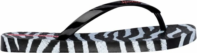 Flip-flopa për femra Ipanema Animal Print 83846-BP655, zi dhe hiri