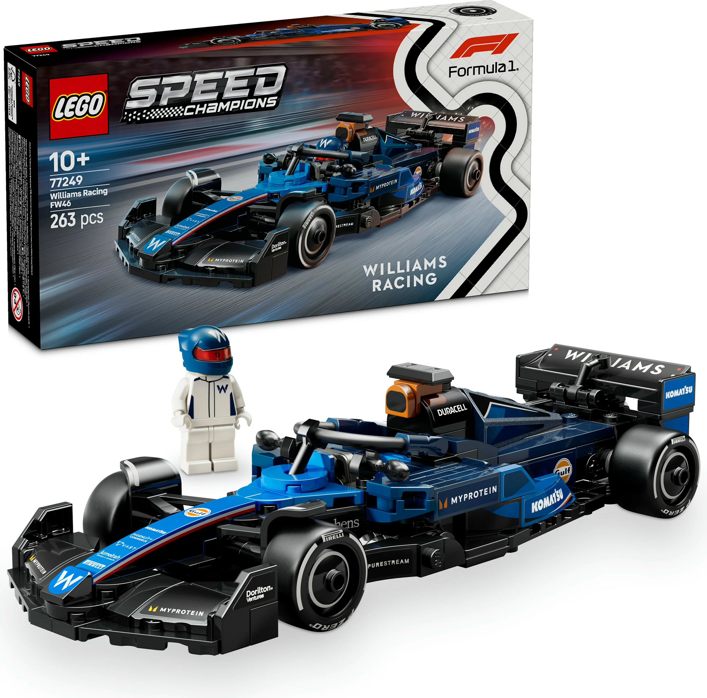 Set ndërtimi LEGO Williams Racing FW46 F1, 263 pjesë, shumëngjyrësh
