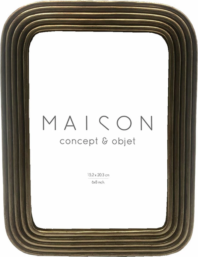 Kornizë fotoje Abel, polirezine, ngjyrë ari, xham, 20x2x24 cm