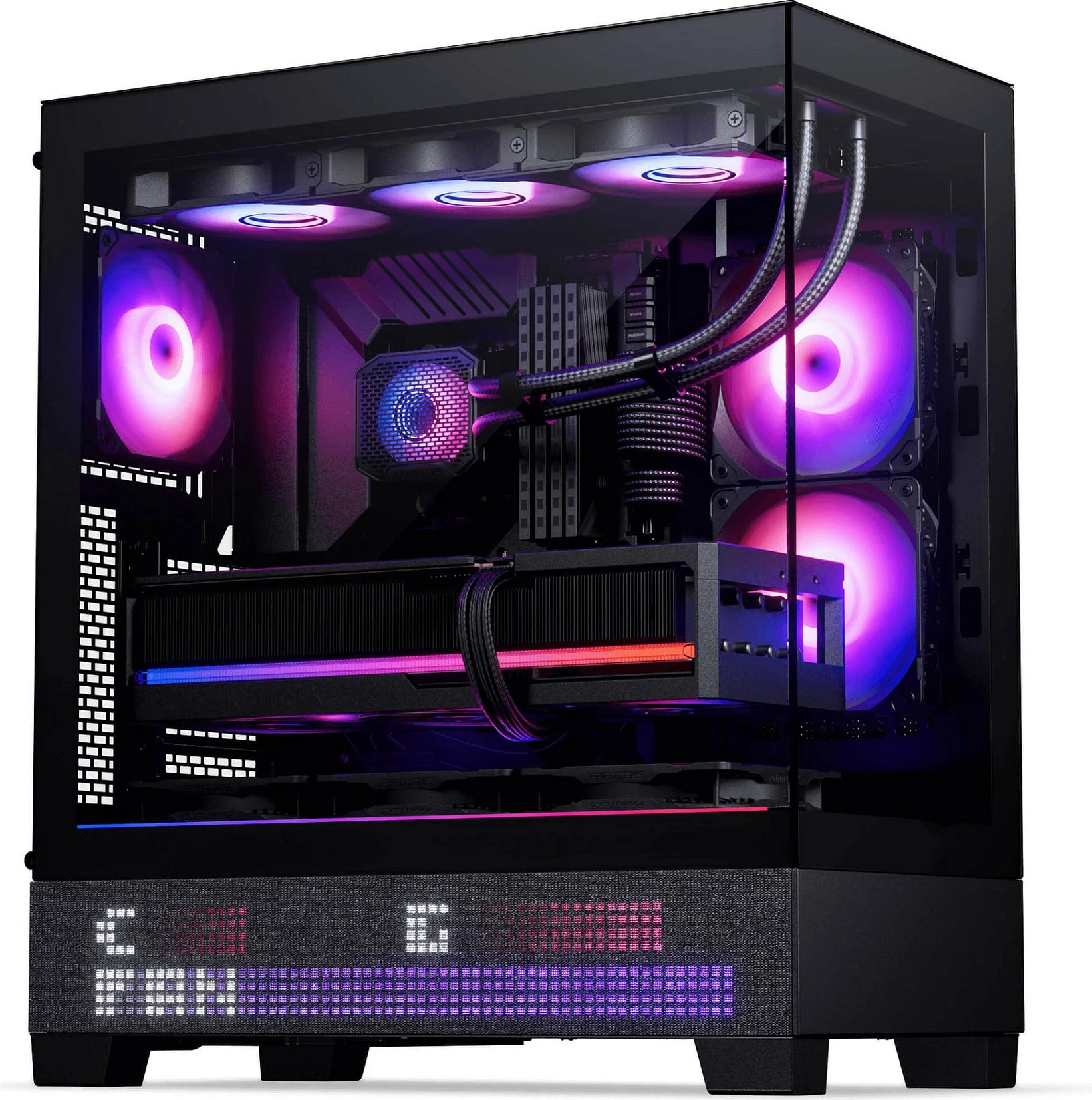 Kasë Phanteks XT View Matrix, Midi Tower, ATX/micro ATX/Mini-ITX, e zezë