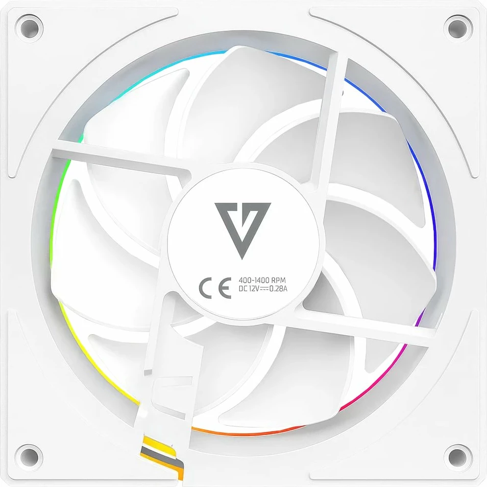 Ventilator për kasë PC Modecom Volcano Loop 120 ARGB (FAN-LOOP-120S-ARGB-200) 120mm PWM, White, 1 copë