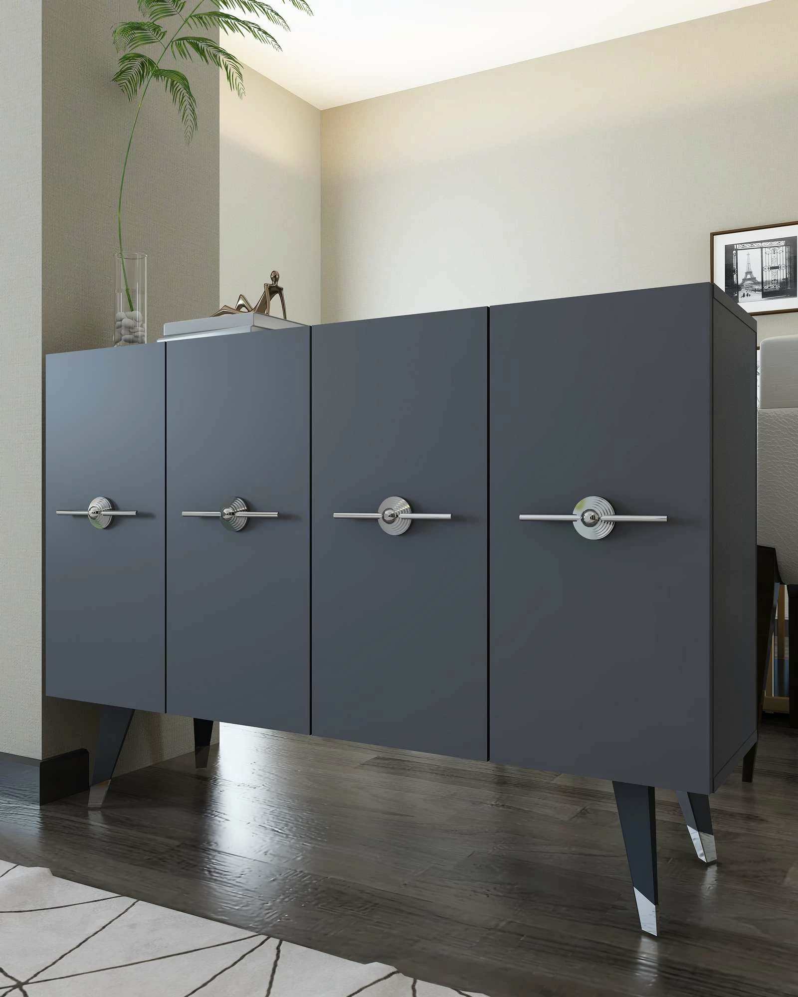 Konsol Skye Decor, anthracite, silver, 8169KM-32