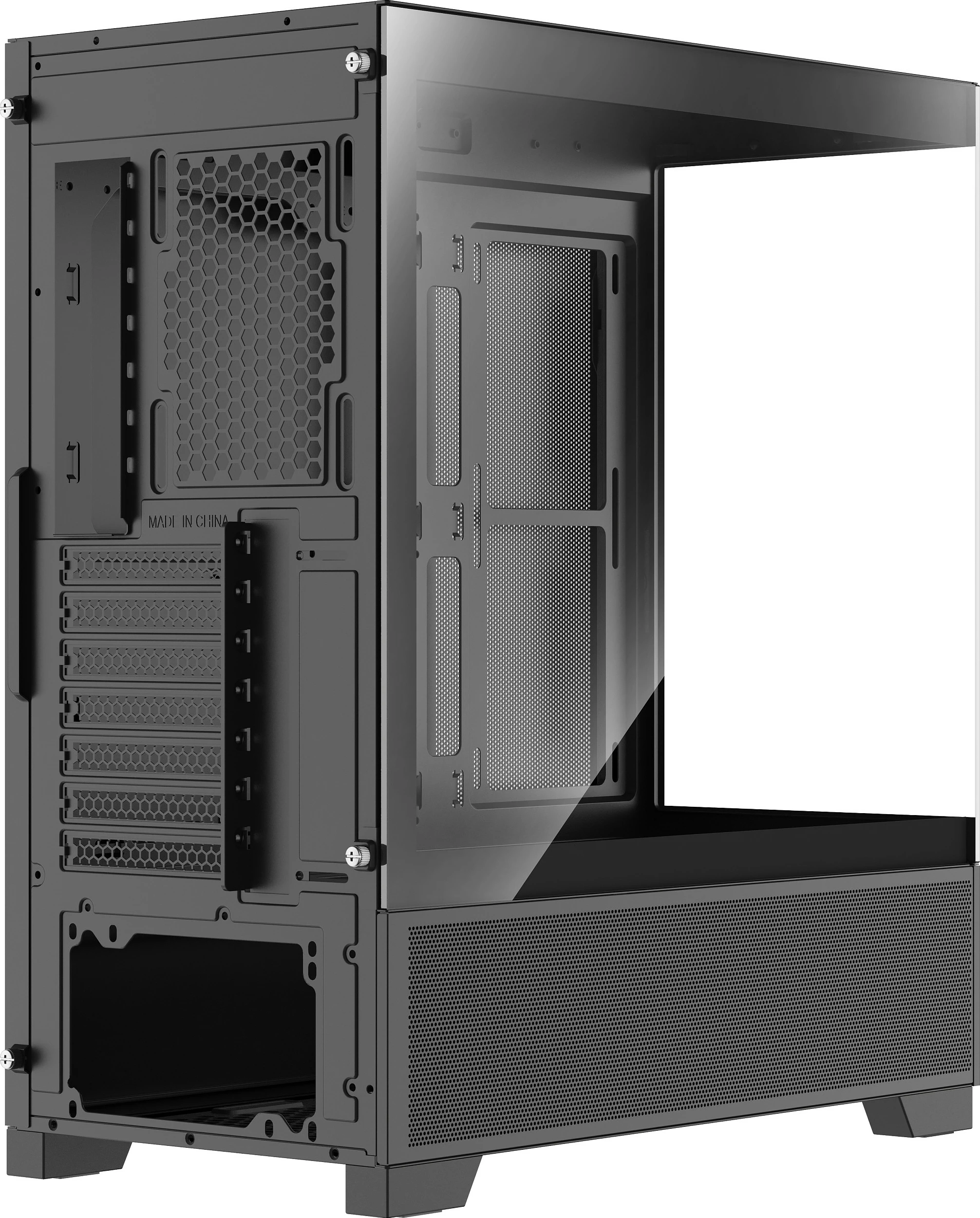 Kasë Xilence Beam XG172, Midi Tower, tempered glass, RGB, e zezë