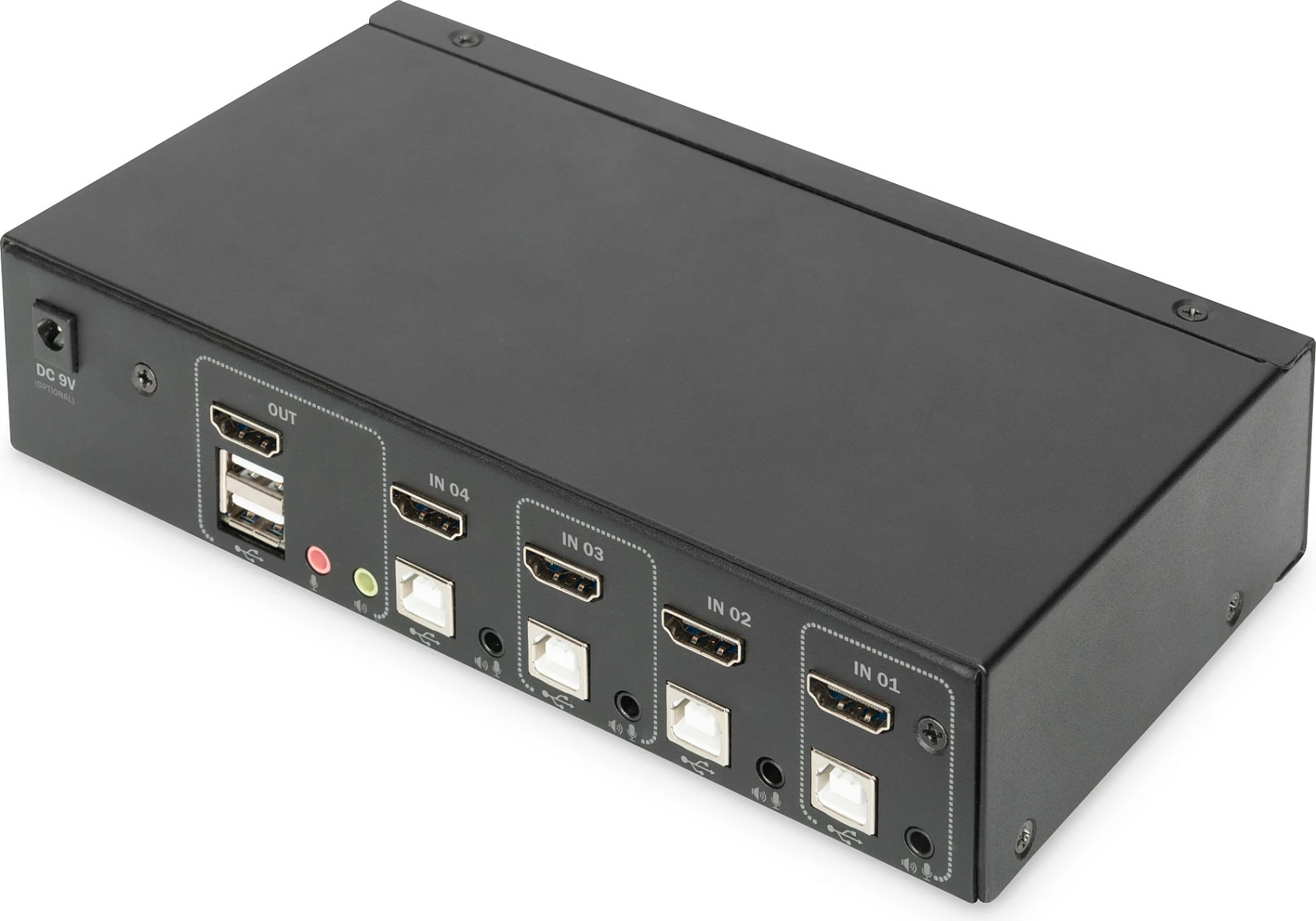 Switch KVM Digitus 4-Port HDMI 4K, USB, Audio, i zi