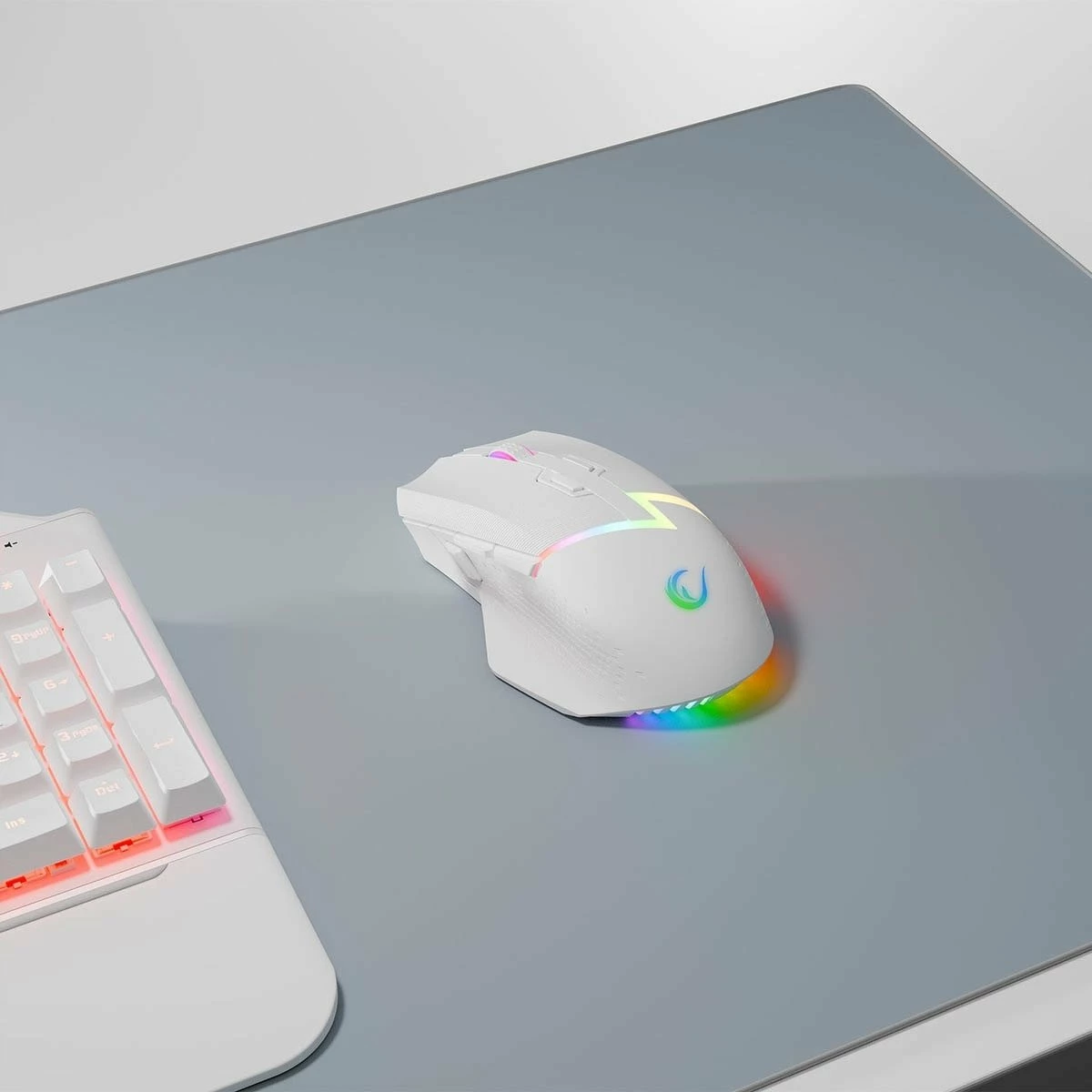 Maus pa kabllo Rampage Drop M3 V2 24000 DPI, Bluetooth/2.4 GHz, i bardhë