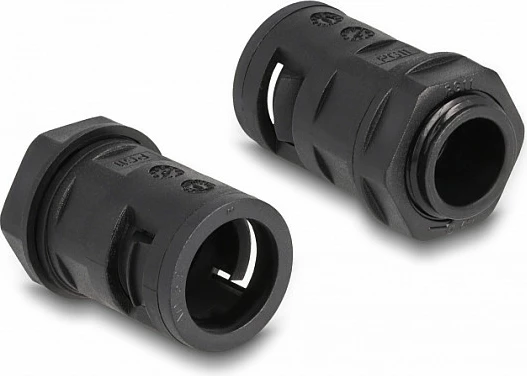 Mbështjellës mbrojtës për kabllo DeLOCK, 2 m, 15.8 mm, me 2x PG11 lidhës, i zi