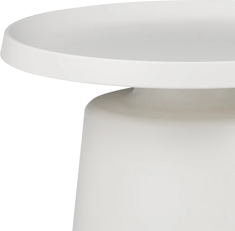 Set tavolinash kafeje Ginoze, metal i bardhë, 2 copë