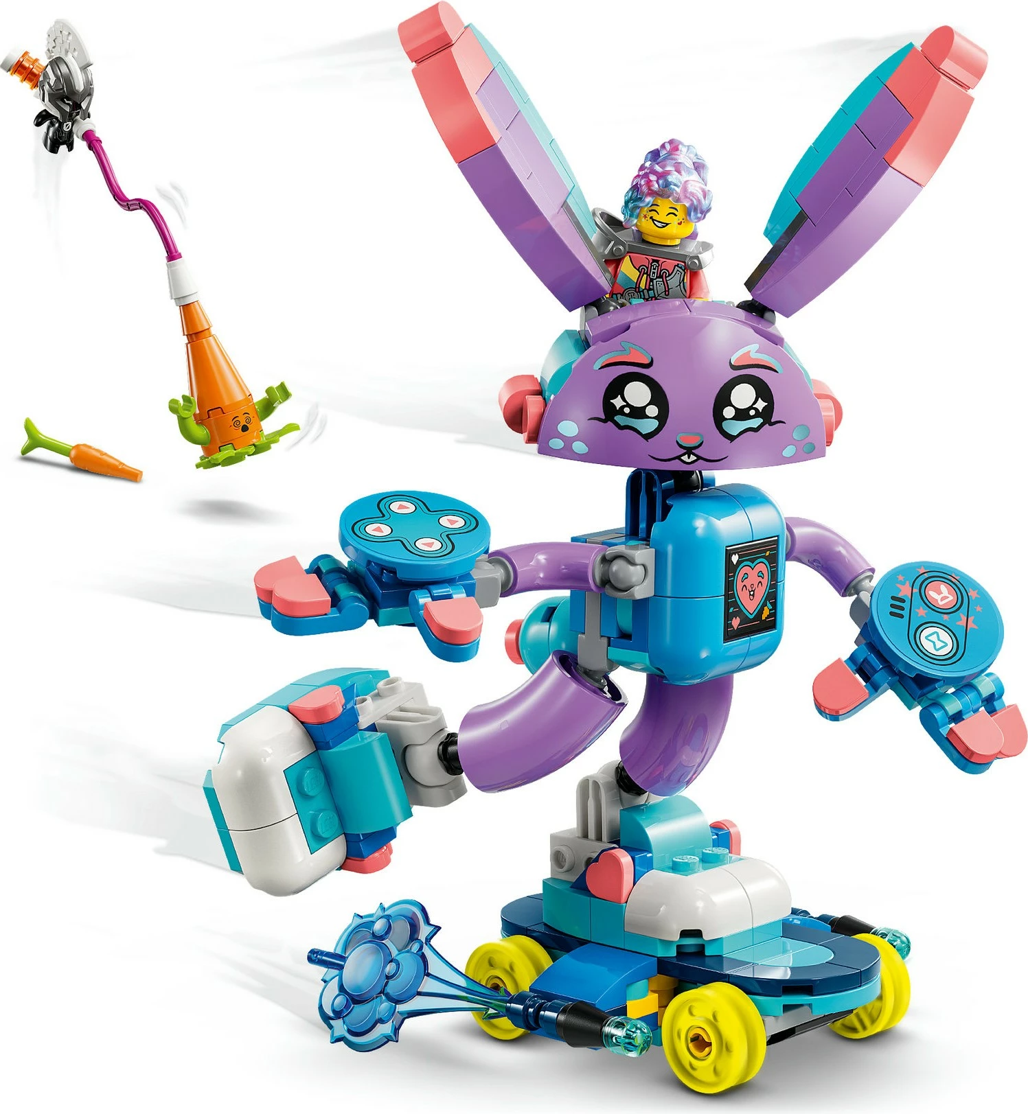 Set ndërtimi LEGO DREAMZzz 71490 Izzie dhe Bunchurro Gaming Lepuri, 252 pjesë, shumëngjyrësh
