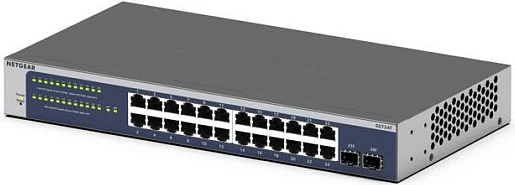 Switch NETGEAR GS724Tv6, 24 porta Gigabit, menaxhueshëm L2+/L3, Rack 1U