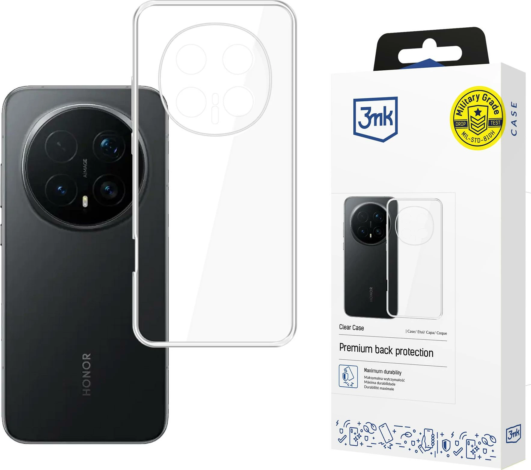Mbështjellës 3mk Clear Case për Honor Magic 8 Pro, transparent