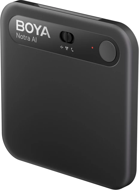 Regjistrues zëri BOYA Notra AI, 64GB, transkriptim AI, deri 24 orë, i zi, set