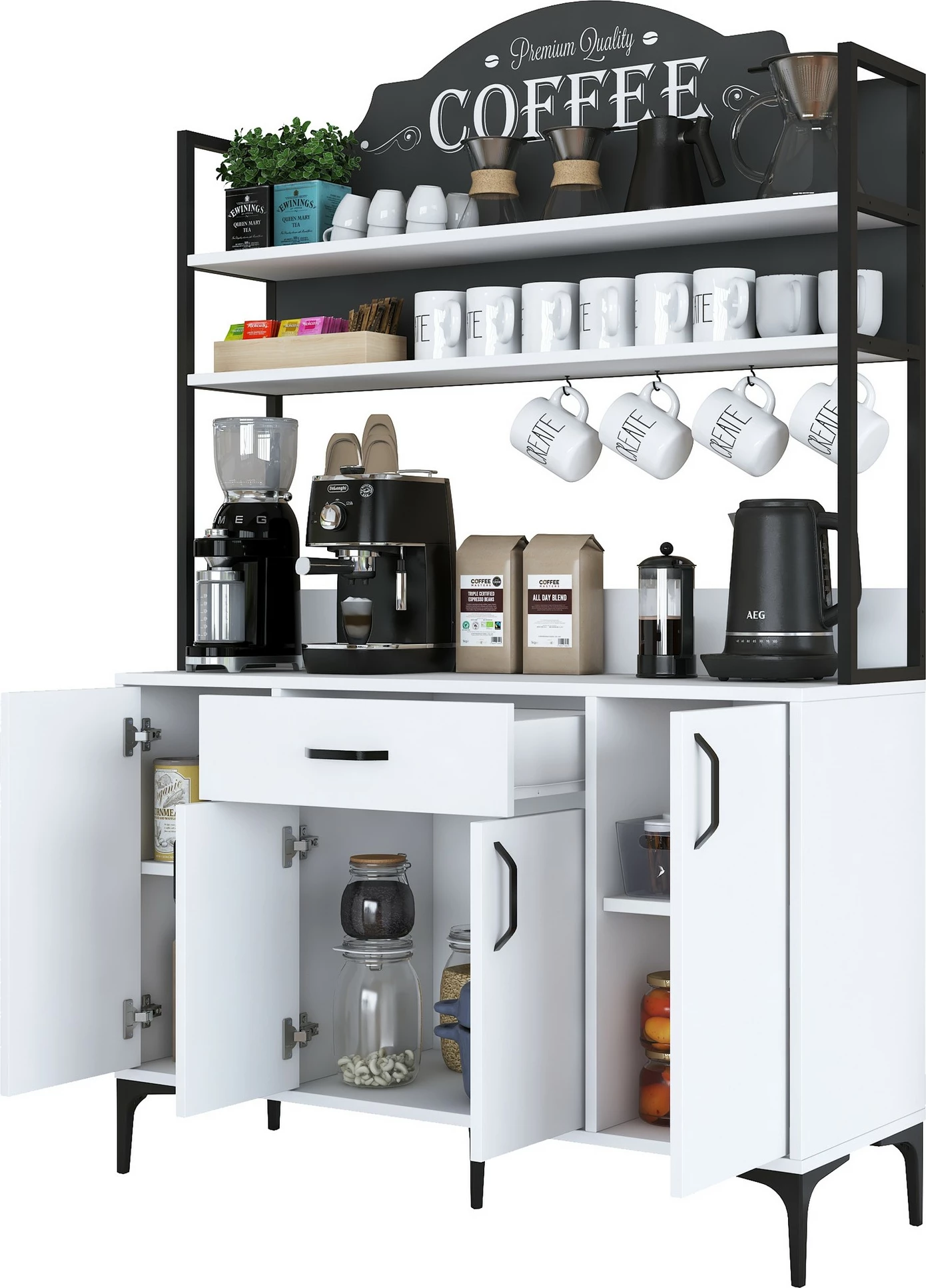 Dollap multifunksional, i bardhë, JE130 - 2987