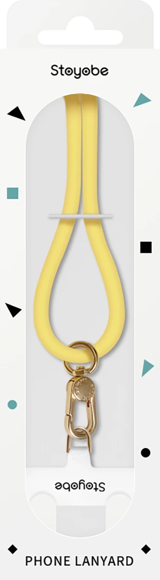 Mbështjellës telefoni Stoyobe Phone Lanyard, silikon, e verdhë