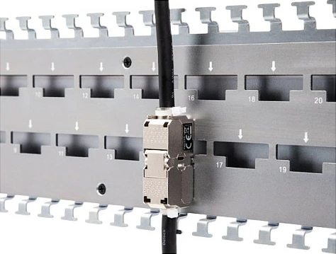 Bashkues kabllo rrjeti DeLOCK LSA-LSA Cat6a STP, pa vegla, inox