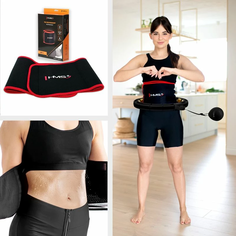 Hula hop me magnet e peshë HMS HHM13, zi/ari