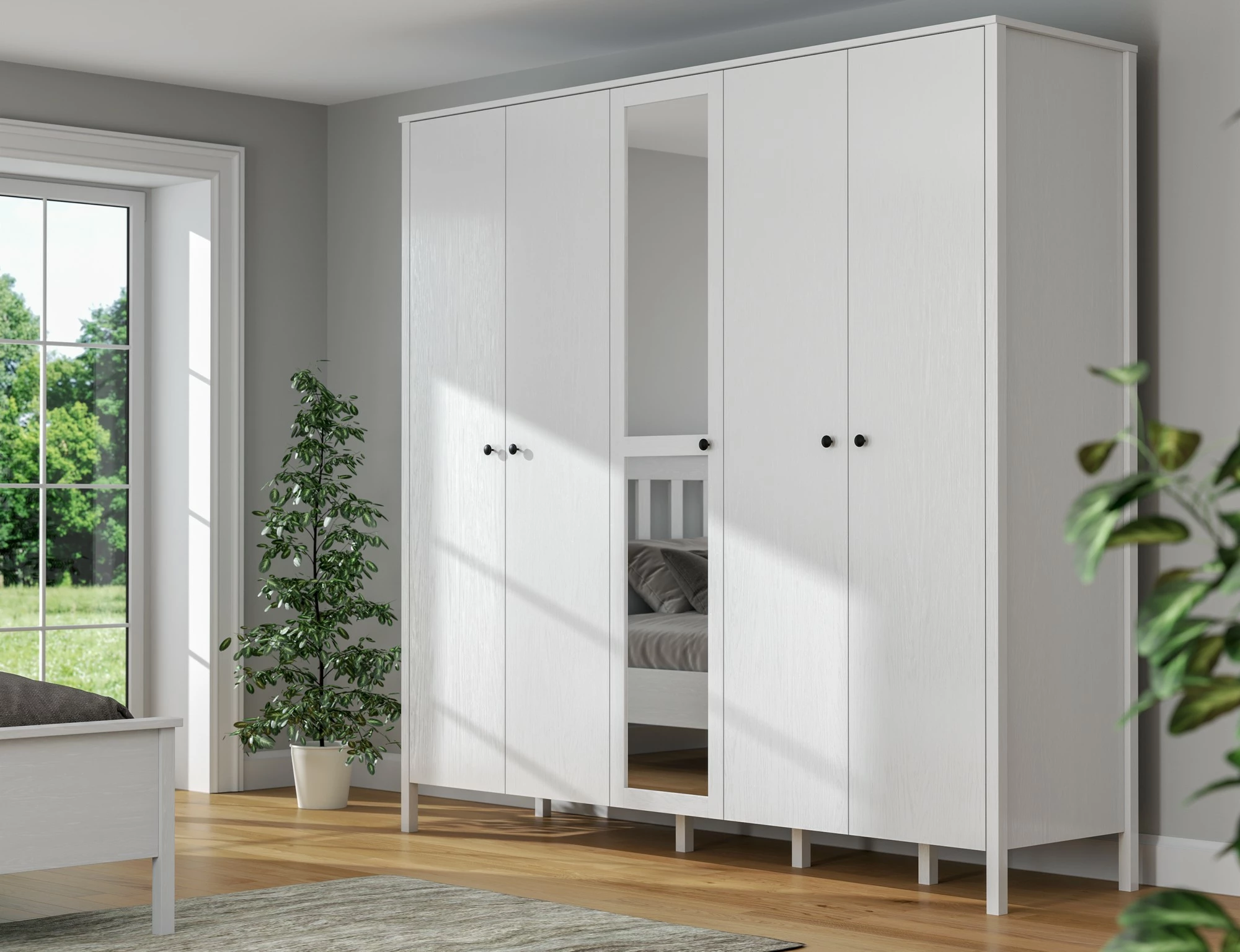 Dollap Skye Decor, FRN-20019, ngjyrë druri dhe e bardhë