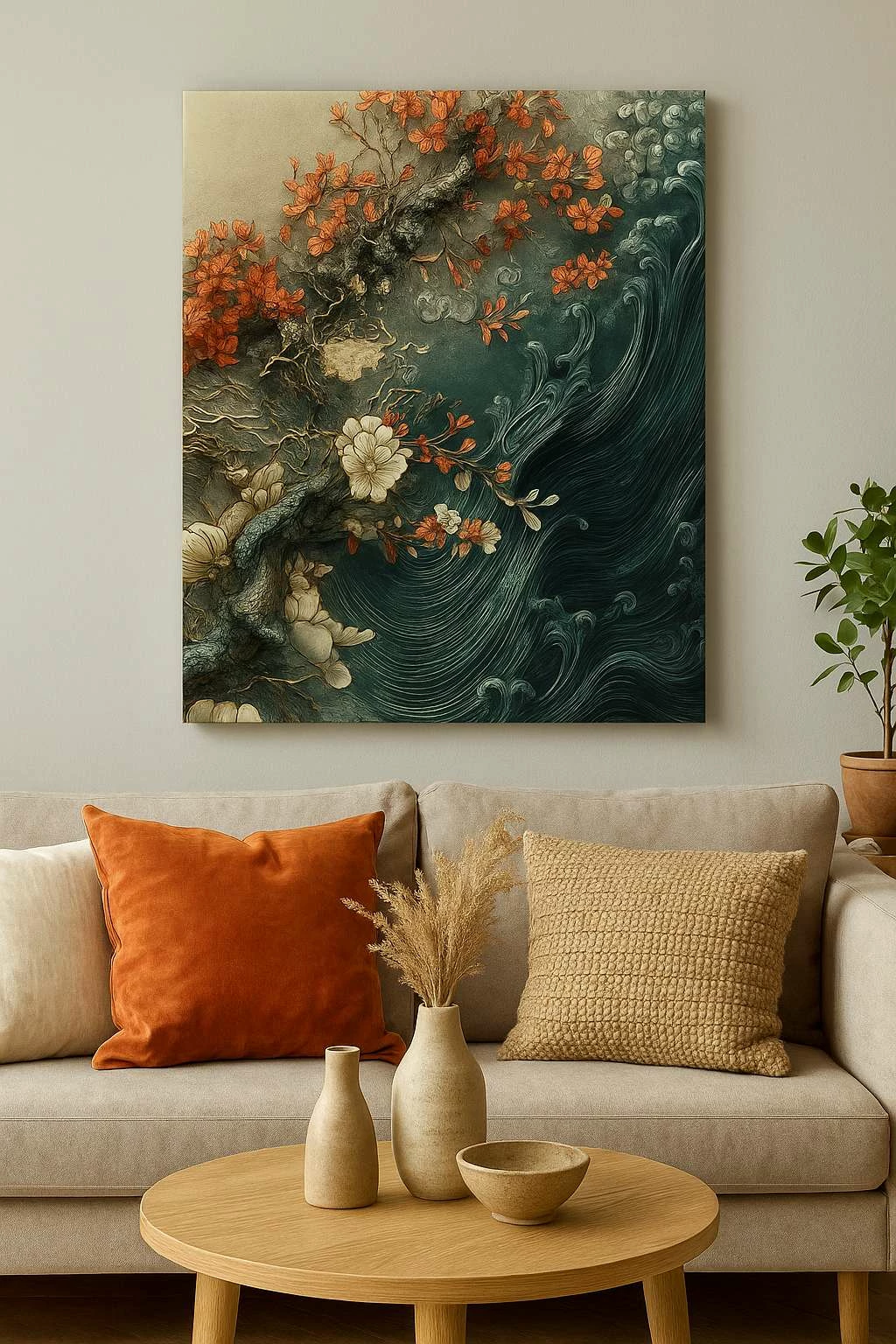Pikturë dekorative në kanavacë, shumëngjyrëshe, Wallity, Hm_Cnvs26-25, 50x70cm