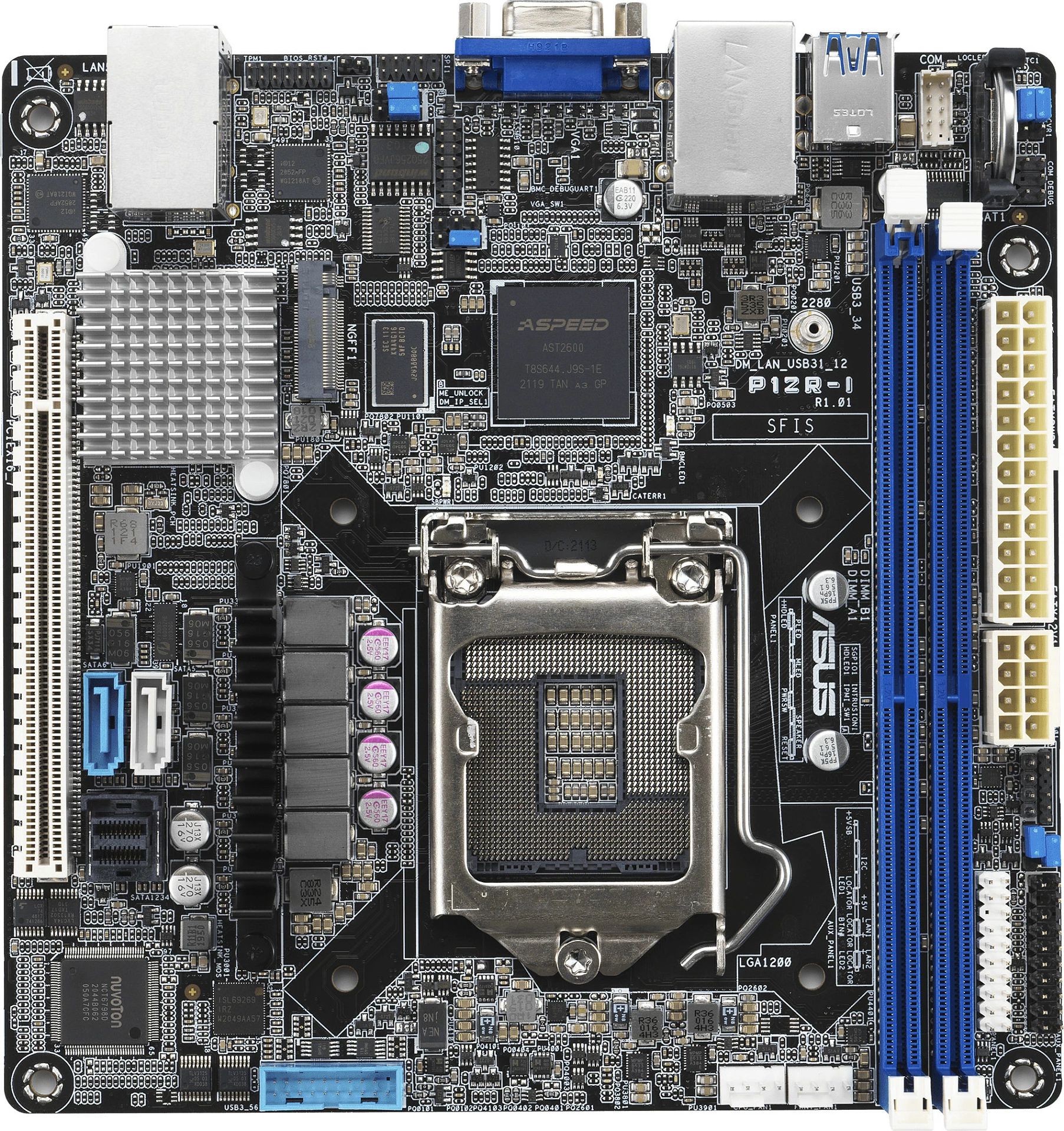 Pllakë amë ASUS P12R-I/ASMB10, LGA1200, Intel C252, DDR4 deri 64GB, 3x LAN