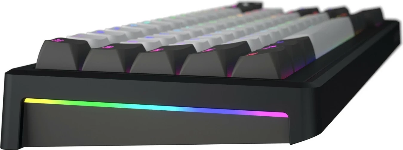 Tastierë mekanike Hator Skyfall 65 PRO, wireless, RGB, hot-swap, 65%, gri-zezë