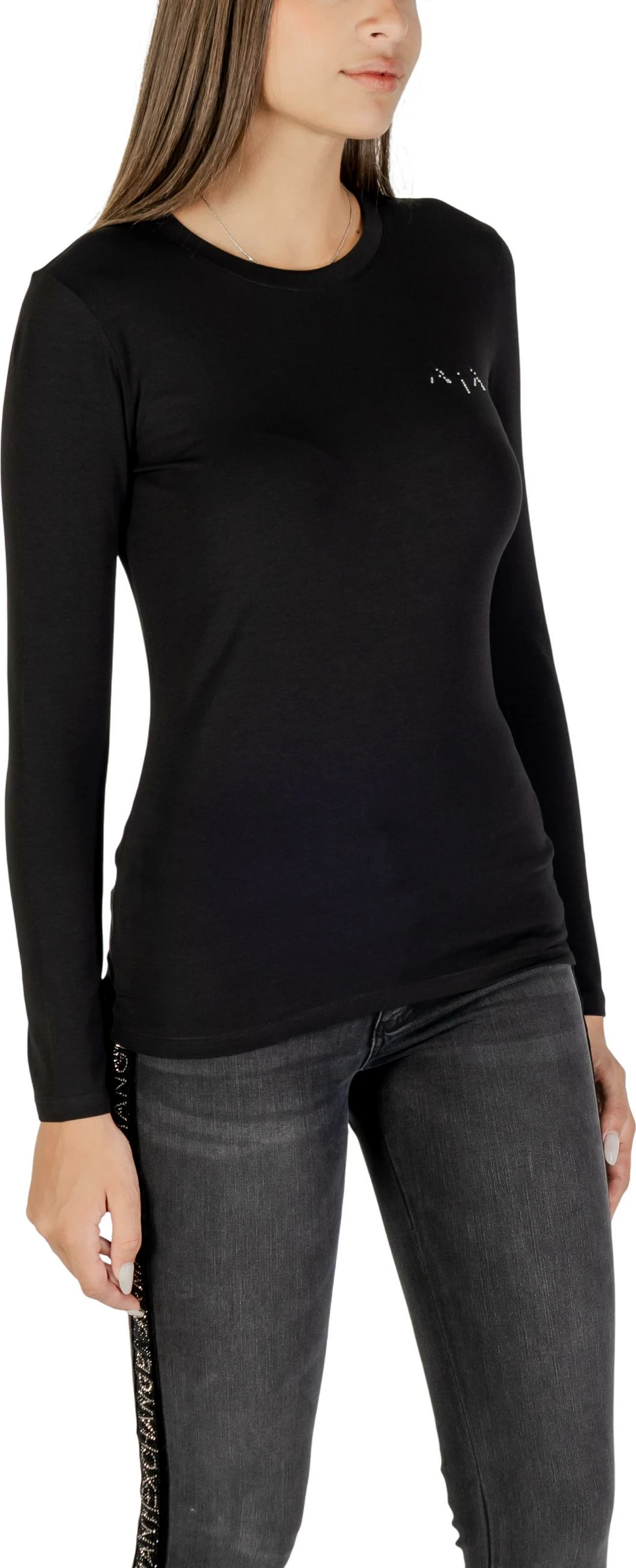 Maicë me mëngë të gjata për femra Armani Exchange XW001353 AF17173, e zezë [Madhësia: S]