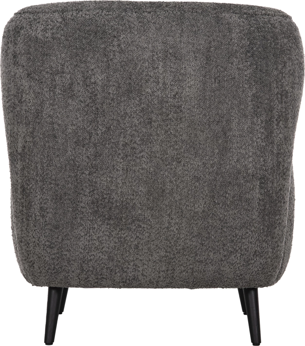 Karrige KRYLY FH9593.01, pëlhurë boucle gri, këmbë druri të zeza, 83x87x89H cm