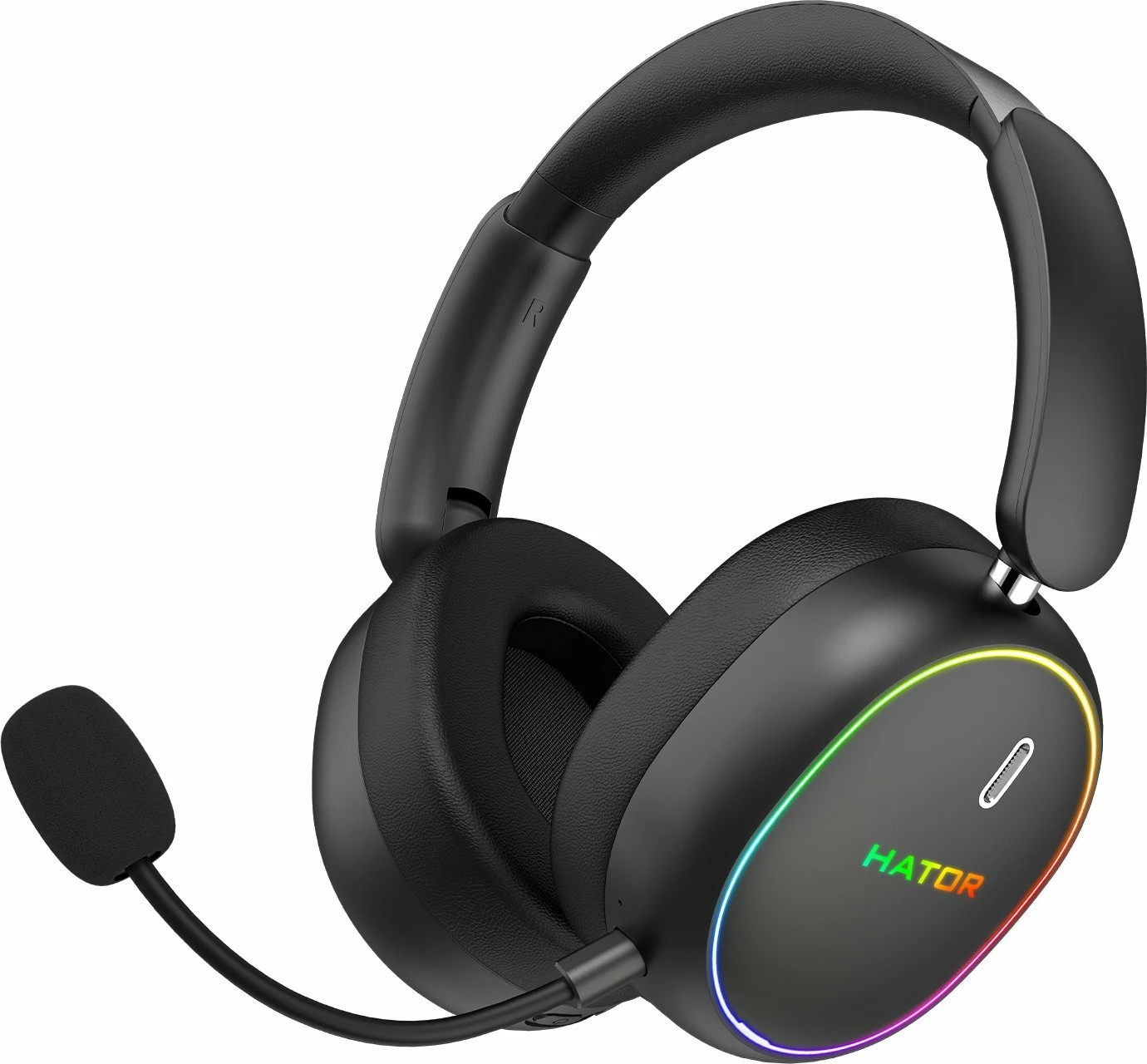 Kufje gaming Hator Phoenix 2 ESH40, wireless, Hi-Res, ANC, mikrofon i shkëputshëm, 40 mm, të zeza