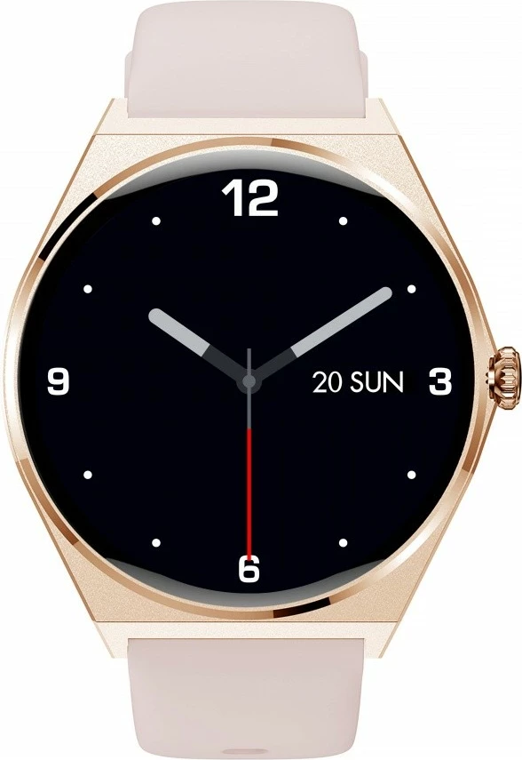 Smartwatch EcoWatch EW05 GOLD, 1.43'' AMOLED, Bluetooth, rripa silikon & metal, Ari