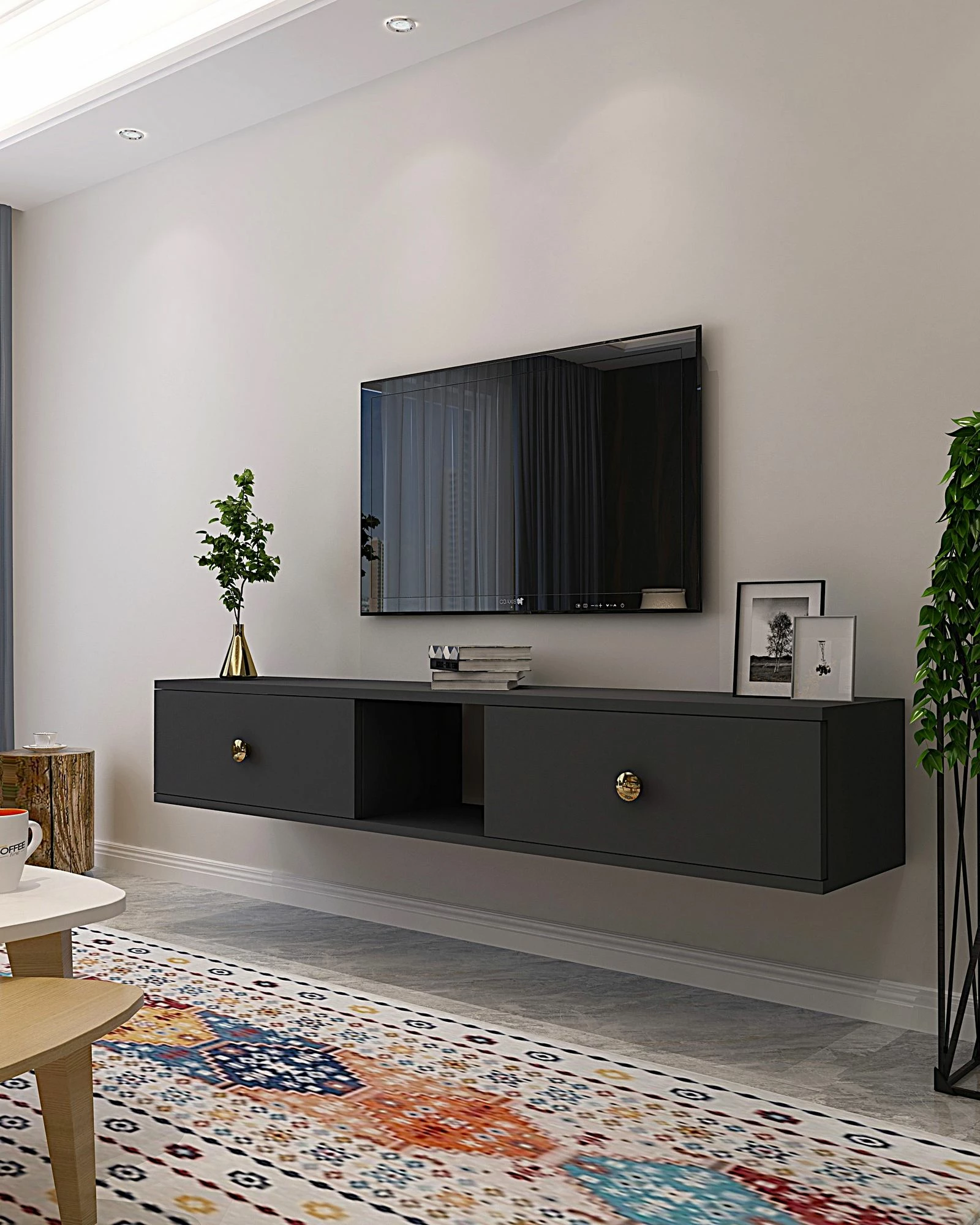 Komodë TV Skye Decor, Zuzu 150, antracit