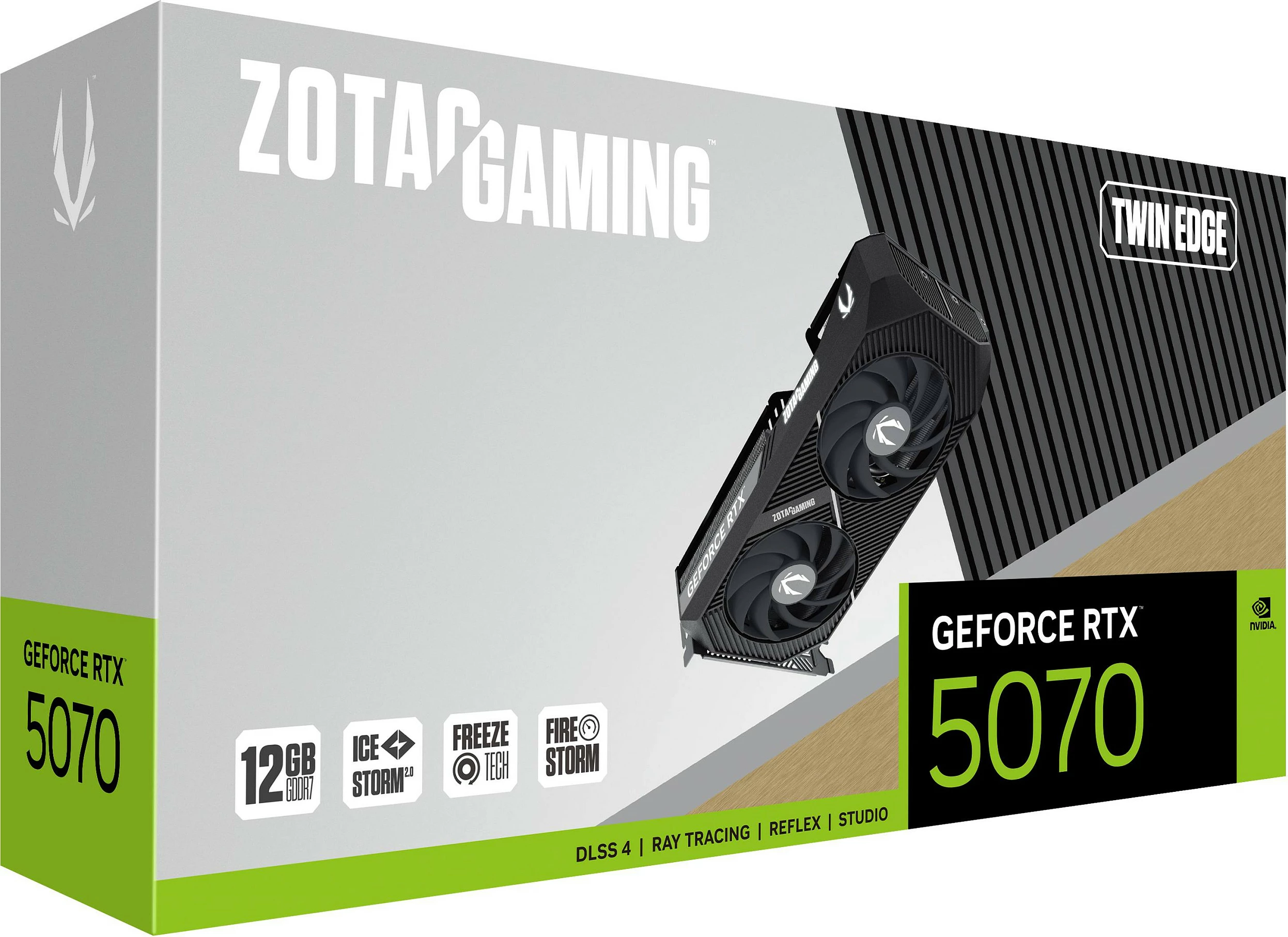 Kartelë grafike Zotac GAMING GeForce RTX 5070 Twin Edge, 12GB GDDR7, PCIe 5.0