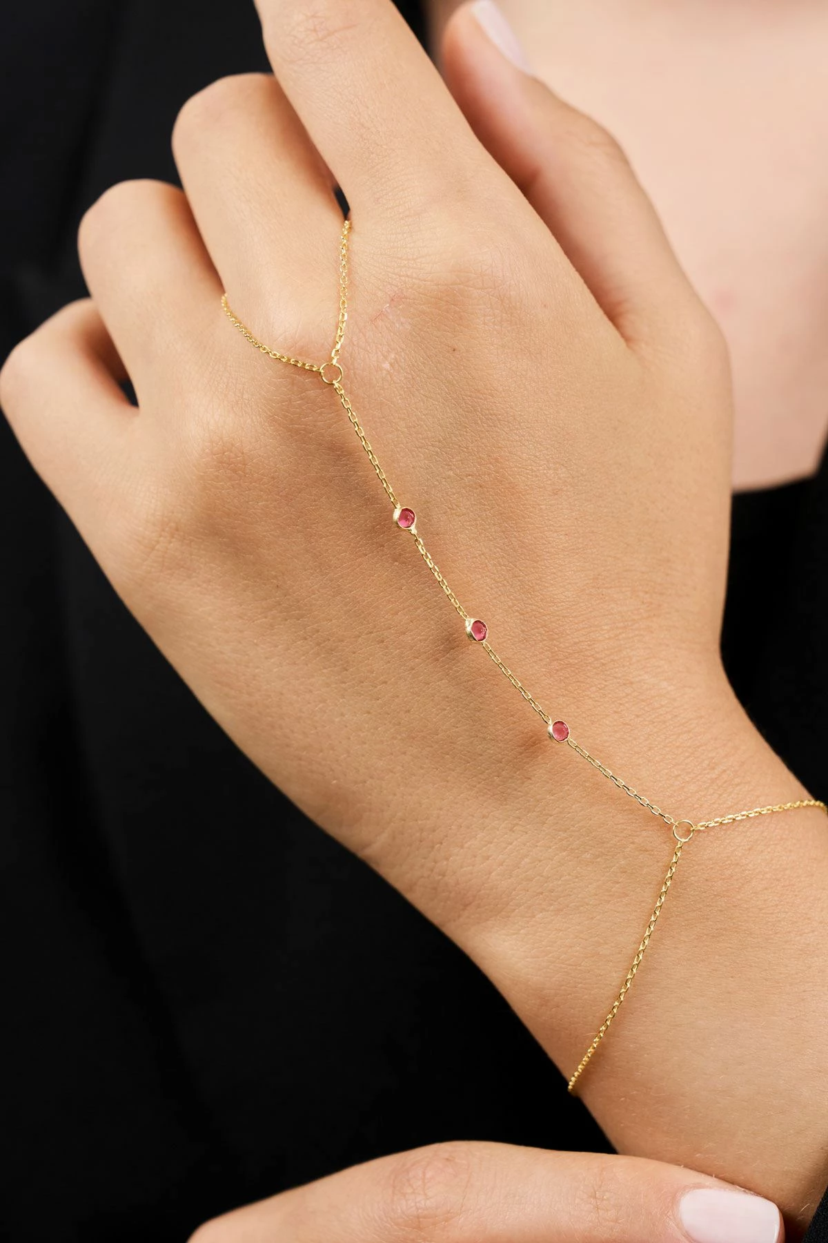 Zinxhir argjendi Elika, ngjyrë e kuqe, TFNY65207