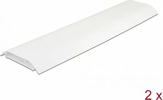 Kanal kabllosh DeLOCK 85x10 mm, 300 mm, vetëngjitës, 2 copë, i bardhë