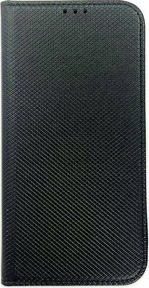 Mbështjellës book NoName për Oppo A98, kapak magnetik, xhep për karta, TPU + lëkurë sintetike, i zi