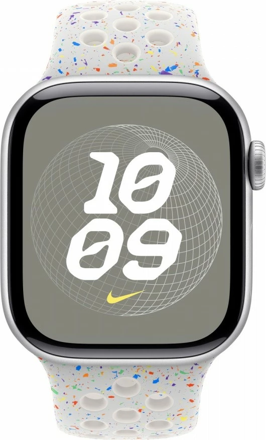 Rrip sportiv Nike për Apple Watch, 42 mm, M/L, Pure Platinum