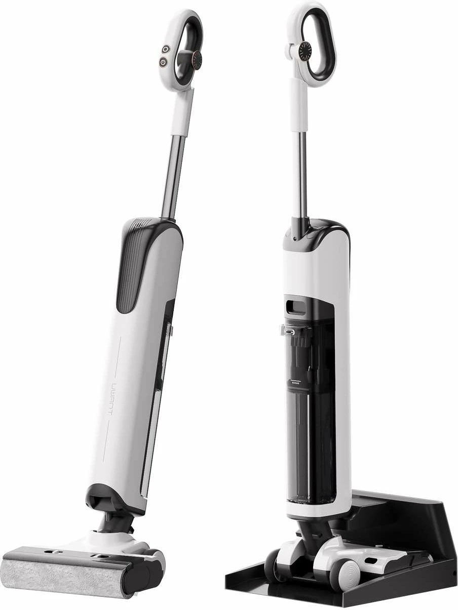 Fshesë elektrike vertikale UWANT D100 me larje, 17000Pa, 18000mAh, e bardhë me stacion karikimi/pastrimi