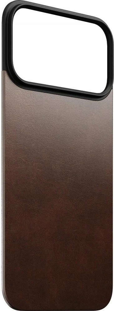 Mbështjellës magnetik prej lëkure Nomad Magnetic Leather Back për iPhone 17 Pro Max, kompatibil me MagSafe, lëkurë Horween, kafe rustike