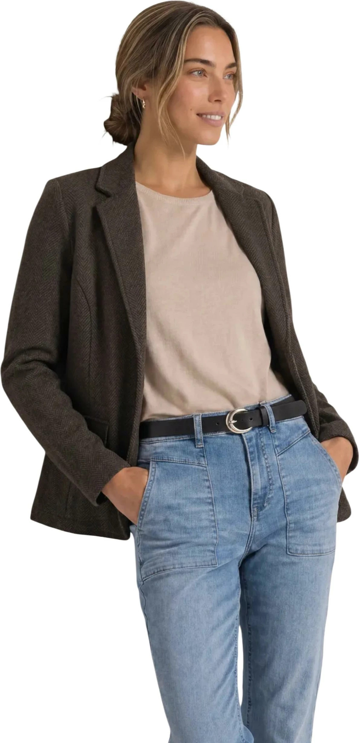 Blazer për femra Street One QR Dessin Basic 213112, kafe e errët [Madhësia: 44]
